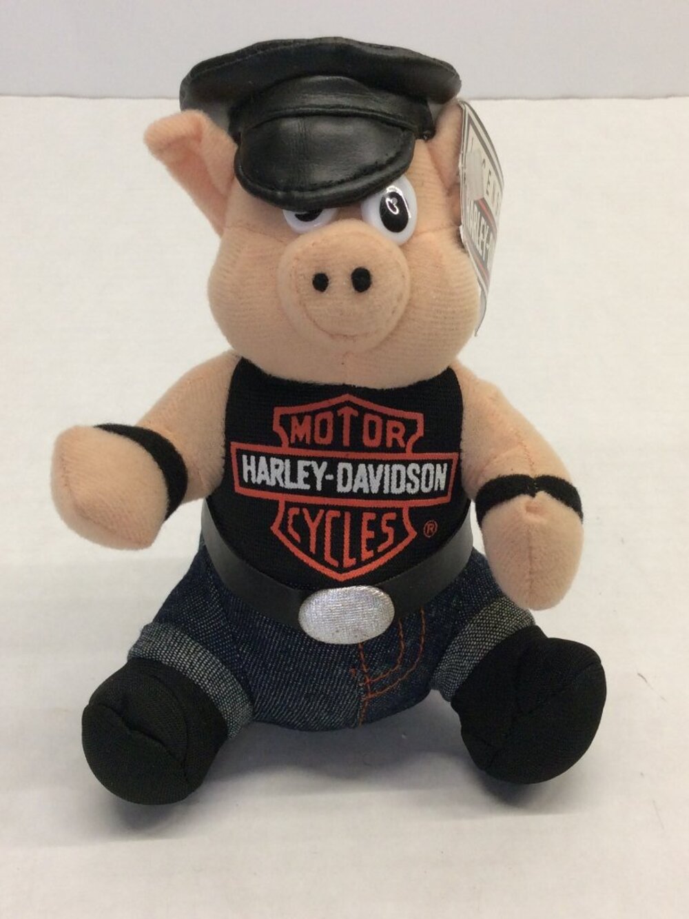 Harley-Davidson Motorcycle Stuffed Biker Animal Hog Pig Toy With Tags 6" T 1993